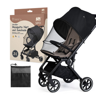 Sipo UNI Síťka proti hmyzu & sluneční clona na kočárek, 2v1