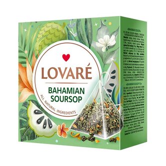 Lovaré Bahamian Soursop 30g (15 pyramid, zelený čaj)