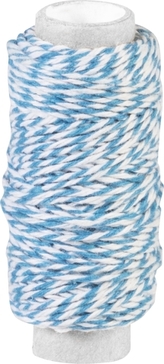 Provázek 100% bavlna 20m modrý/bílý
