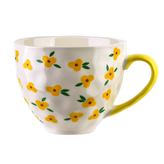 FLORELLA Kubek 400ml 11x15x9cm żółte kwiatki