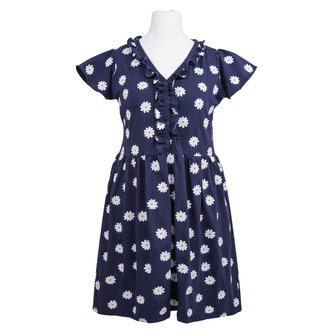 EWA 970422 LINDA Koszula ciążowa granatowa stokrotki S