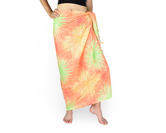 Sarong - Pareo REN, ohňostroj, pastelově oranžový, tmavý Sarong - Pareo REN, ohňostroj, pastelově oranžový, tmavý