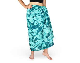 Sarong - Pareo REN, mraky, tyrkysová