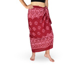 Sarong - Pareo REN, kvítek, vínová