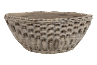 Betonový květináč Sala L hnědý, 14 x 33 cm