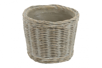 Betonový květináč Sala L hnědý, 11 x 13 cm