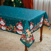 Vánoční ubrus na stůl XMAS PARTY zelená 110x160 cm Mybesthome