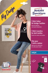 Avery Zweckform MD1004 Nažehlovací fólie pro Inkjet, 8 archů, na tmavý a barevný textil