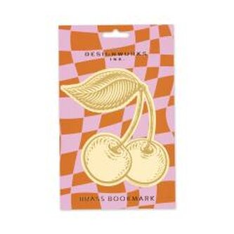 Zakładka do książek metalowa duża - Cherries