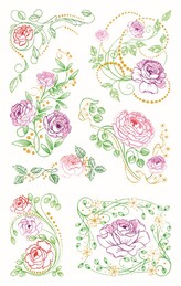 Avery Zweckform 54488 Dekorativní samolepky, 7 ks, motiv růže