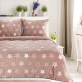 Flanelové povlečení STARS růžová 1x 220x200 cm, 2x povlak 70x80 cm MyBestHome