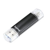 Hama USB flash disk Laeta Twin, USB 3.0, 32 GB, 40 MB/s, černý