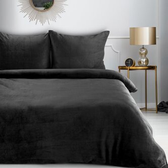Flanelové povlečení MASTER černá 1x 220x200 cm, 2x povlak 70x80 cm MyBestHome
