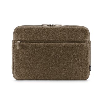 Hama Cozy, obal na notebook, 14,1-15,6" (36-40 cm), huňatý, přední kapsa, hnědý