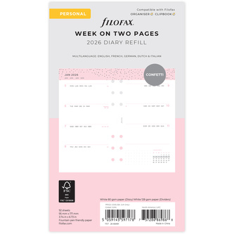 Filofax, Diářový set Confetti 2026, Osobní