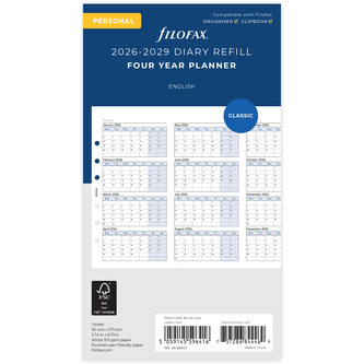 Filofax, Plánovací Kalendář 2026 - 2026 osobní, vertikální, AJ