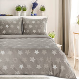 Flanelové povlečení STARS béžová 1x 220x200 cm, 2x povlak 70x80 cm MyBestHome