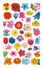 Avery Zweckform 54304 Dekorativní samolepky, 114 ks, motiv květy