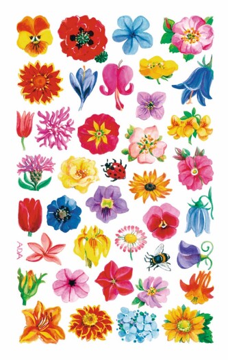 Avery Zweckform 54304 Dekorativní samolepky, 114 ks, motiv květy
