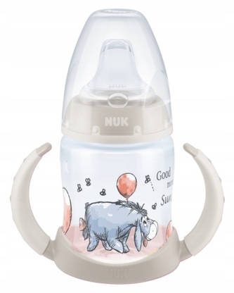 NUK ZE-103 Zestaw FC Butelka 150ml z uchwytami i wskaźnikiem temperatury DISNEY KUBUŚ PUCHATEK+ustnik silikonowy niekapek gratis