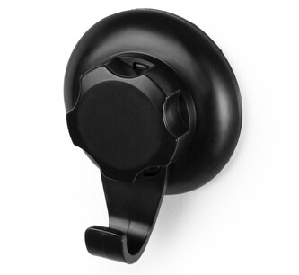 Háček do koupelny Compactor Bestlock Black s přísavkami -bez vrtání, nosnost až 6 kg
