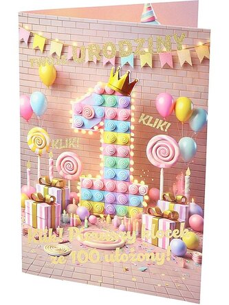 Karnet A B6 Roczek cukierki R1-012