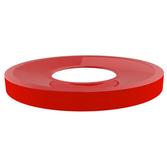 Víko pro koš Eko,45 l, hliník - červené, lakovaná ocel