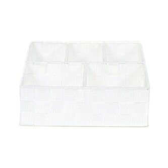 Organizér na prádlo a doplňky Compactor TEX - 5 dílný, 32 x 25 x 8 cm, bílý