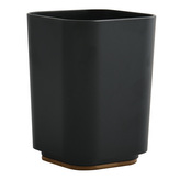 MSV kelímek na zubní kartáčky KAMLA, černý, plast, bambus