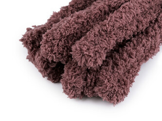 Jumbo mikroplyšové drátky na tvoření / výrobu zvířátek Ø20 mm délka 100 cm - 5 ks - 13 hnědá tmavá