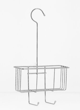 Závěsný košík do sprchy s háčkem Compactor Keep, chrom, 22,4 x 8,5 x v. 39,5 cm
