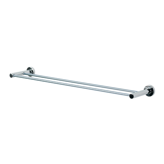 Spirella dvojitý nástěnný držák na ručníky ATLANTIC, chromovaná ocel, 60 cm