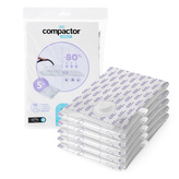 Sada 5 ks vakuových pytlů Compactor Compress L 100 litrů, s vůní Levandule, 70 x 100 cm