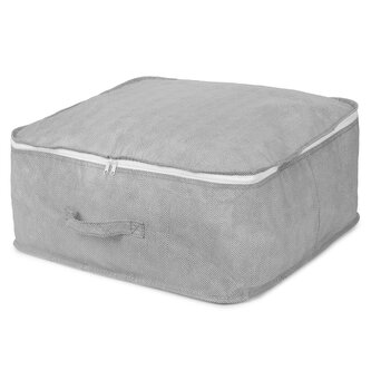 Textilní úložný box na oděvy a přikrývky se zipem Compactor Boston 46 x 46 x 20,5 cm Textilní úložný box na oděvy a přikrývky se zipem Compactor Boston 46 x 46 x 20,5 cm