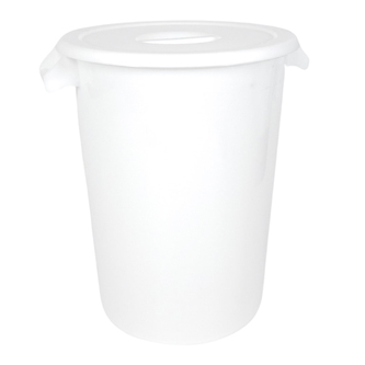 Denox nádoba na odpad s víkem INDUSTRIAL, 100 L, gastro, bílý, pevný plast