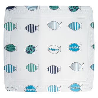 Spirella protiskluzová podložka do sprchy SANTORINI, motiv rybičky, PVC, 55 x 55 cm