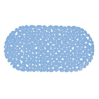 MSV protiskluzová podložka do vany GALETS, světle modrá PVC, 99 x 39 cm