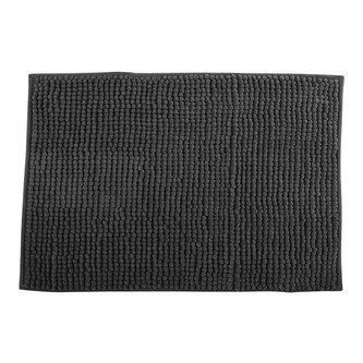 MSV koupelnová předložka CHENILLE, tmavě šedá, mikrovlákno, protiskluzová, 40 x 60 cm
