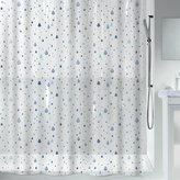 Spirella sprchový závěs WATERDROP, motiv kapky, bílo-modrý, PEVA, 180 x 200 cm