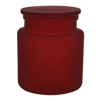 Spirella dóza na odličovací tampony YOKO, bordó, sklo