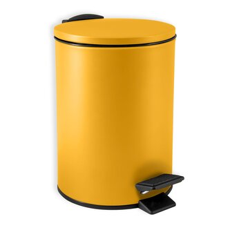 Spirella pedálový odpadkový koš ADELAR, matná šafránově žlutá, ocel, 3 L