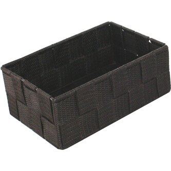 Úložný organizér do zásuvky Compactor TEX - košík M, 18 x 12 x 7 cm, čokoládový