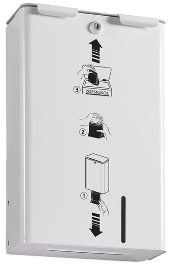 Koš se zásobníkem sáčků na dámskou toaletu Rossignol Blanka 51354, 10 L, uzamykatelný