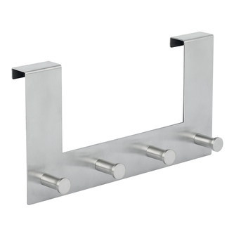 Spirella závěsný věšák na dveře PUNT, kartáčovaná nerez ocel, 4 háčky, 19 mm