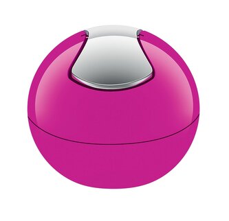 Spirella mini výklopný odpadkový koš BOWL, růžový, plast, 1 L