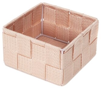 Úložný organizér do zásuvky Compactor TEX - košík S, 12 x 12 x 7 cm, růžový