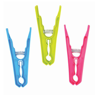 MSV barevné kolíčky na prádlo, 12 ks, plast, 9 cm