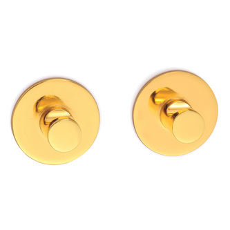 Spirella háčky na ručníky 2 ks ELSIE, lesklý pozlacený zinek, průměr 50 x 28 mm