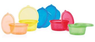 NUBY Miska na svačinu s víčkem, 300 ml, 6 m+ (6 ks)