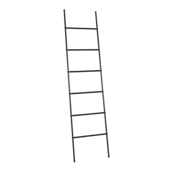 MSV koupelnový žebřík na ručníky JAYDEN, černý, kovový